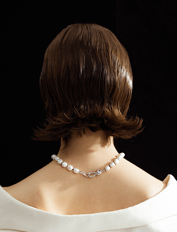 Baroque Pearl Knot Necklace