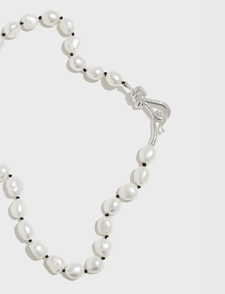 Baroque Pearl Knot Necklace