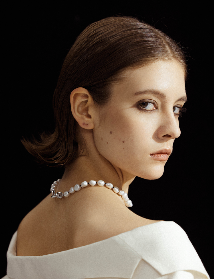 Baroque Pearl Knot Necklace